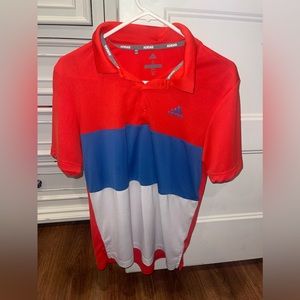 Adidas Mens golf colorblock polo short sleeve